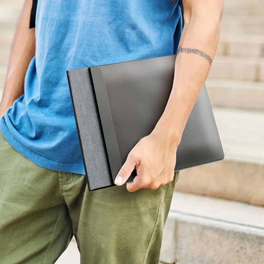 4-in-1 Leather Travel Laptop Sleeve